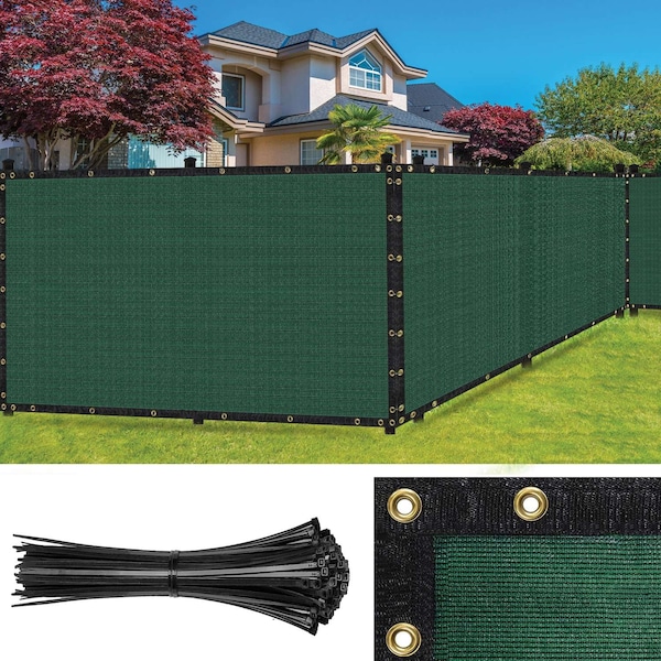 Sealtech Ultra Heavy Duty 200 GSM Privacy Fence Green5X15 NonRecycled Polyethylene Cable Zip Ties ST-203-5X15 - main